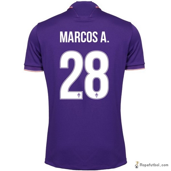 Camiseta Fiorentina Replica Primera Ropa Marcos A. 2016/17 Purpura